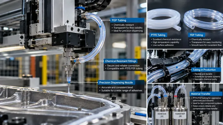 PTFE & FEP Tubing for Adhesive Dosing & Dispensing