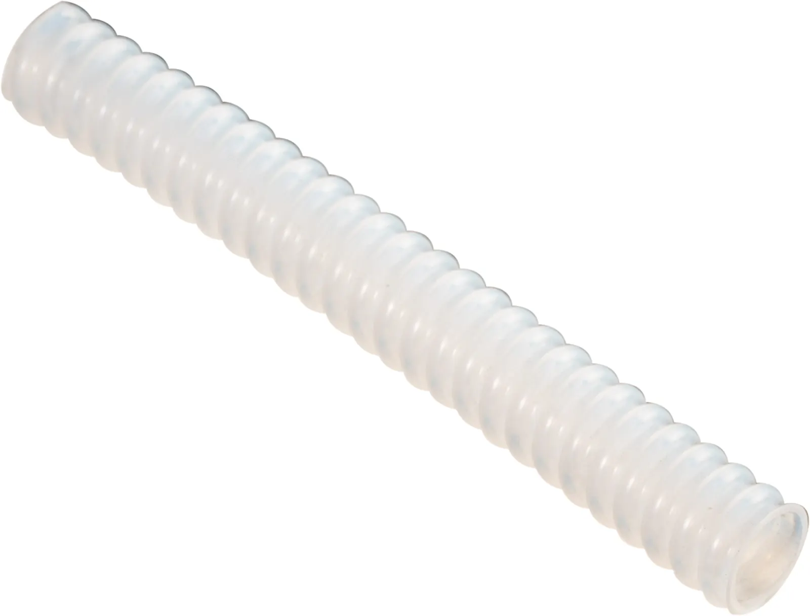 Corrugated PTFE tube, close-up of the convolutions